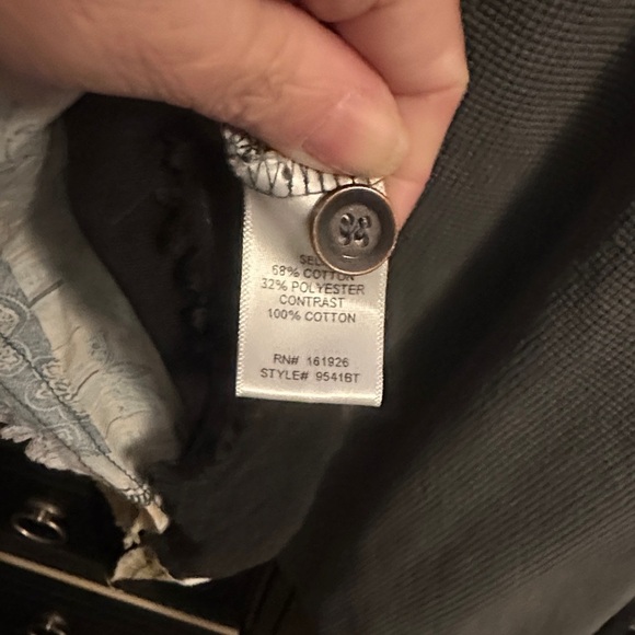 Blue Velvet Med. Women's Patchwork Button Down Shirt - Black, Blue, Yellow ❤️ - Picture 5 of 5